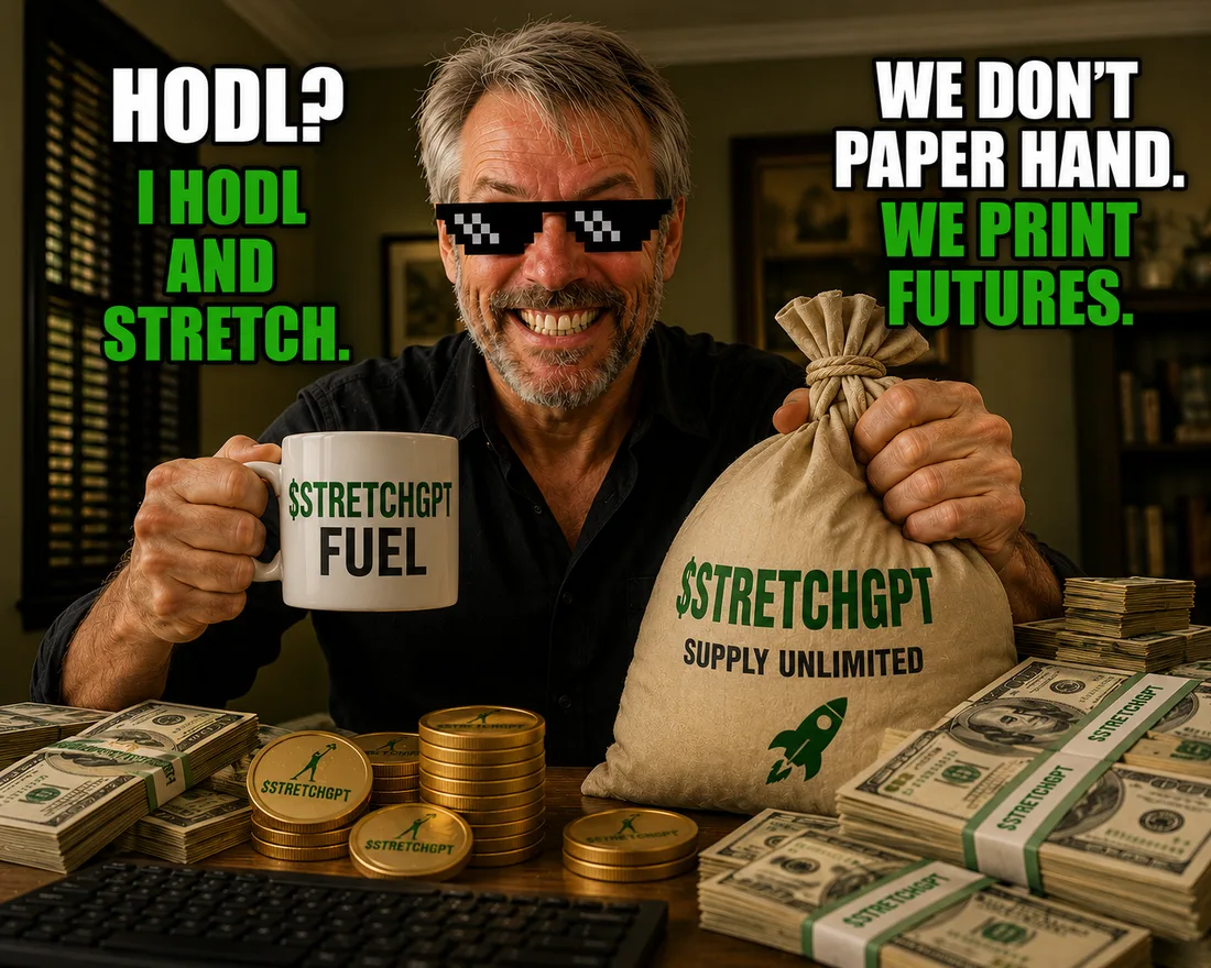 HODL? I HODL and stretch. We don't paper hand, we print futures — $STRETCHGPT